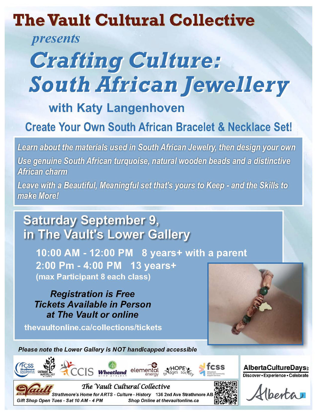 Crafting Culture: South African Jewellery with Katy Langenhoven -8 years and up with a parent Max 8 Participants