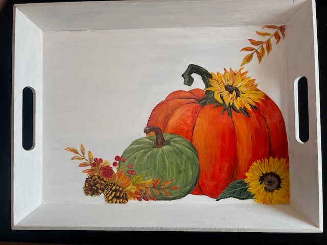 Wooden Autumn Tray