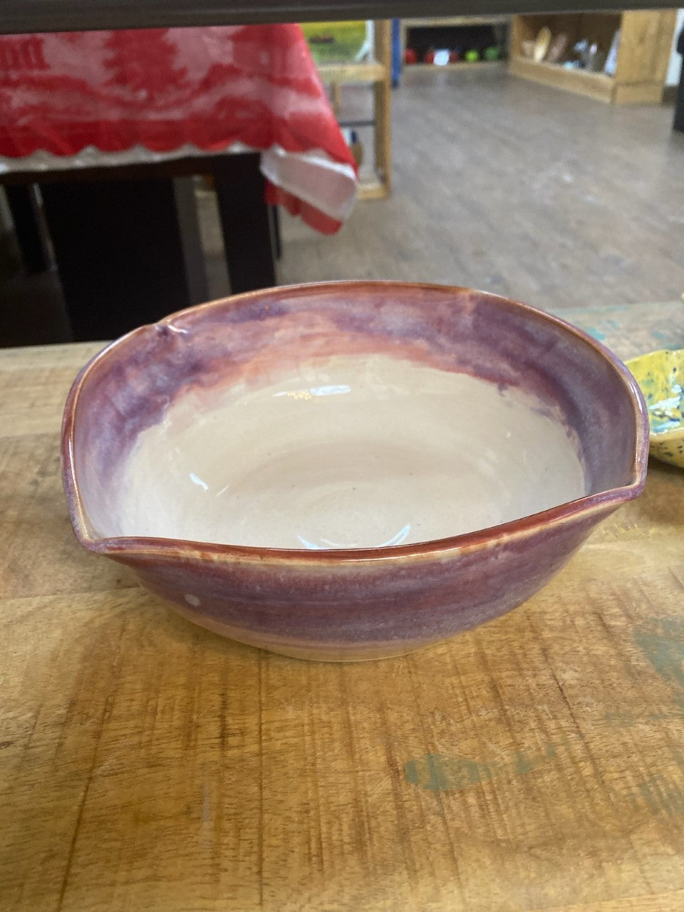 White & Purple Bowl