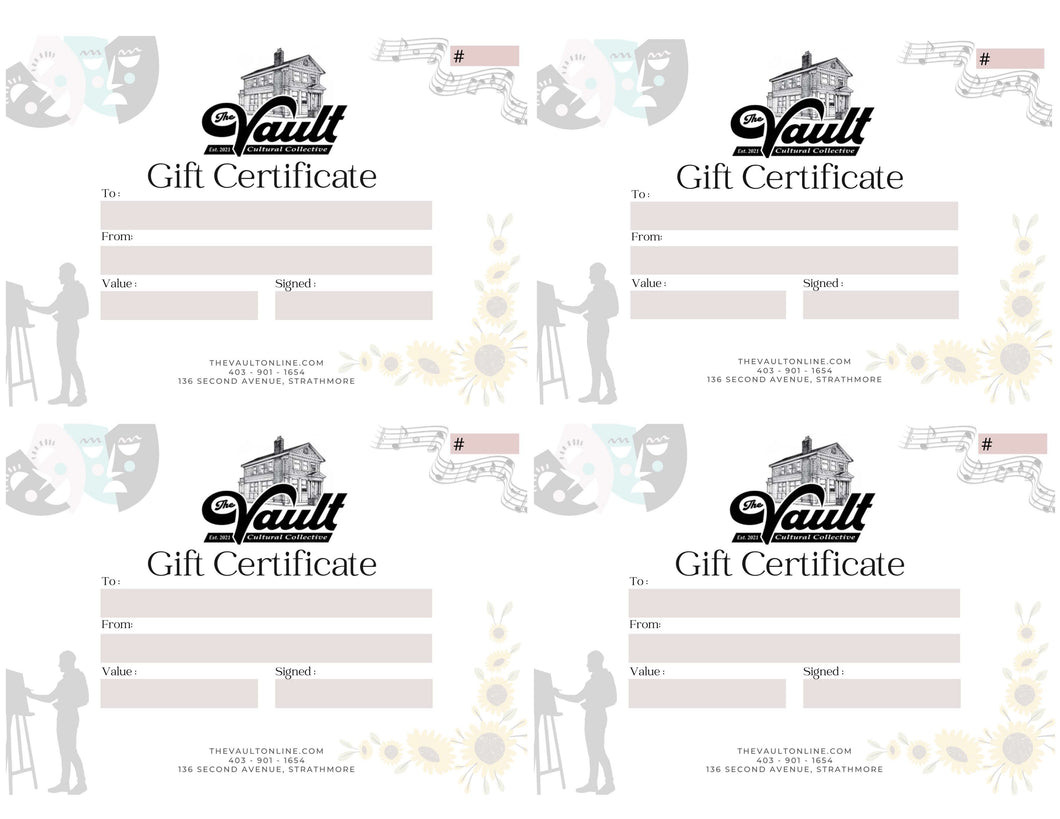 Vault Gift Certificate 10